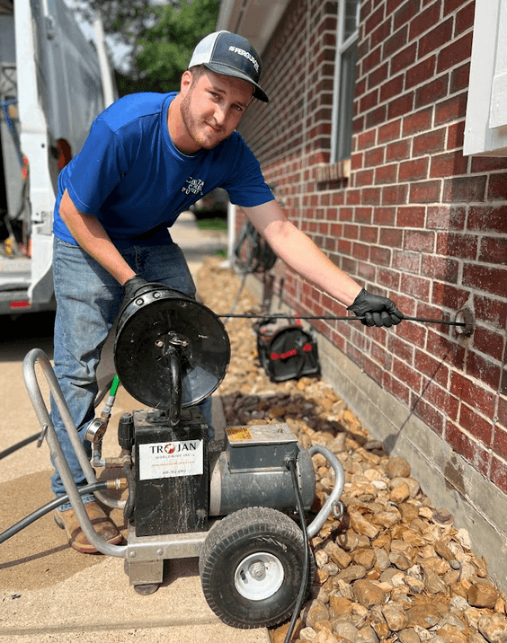 Plumbing team on residential job site