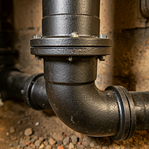 Round Rock pipe repair company fixing cast iron pipes in a residential home.